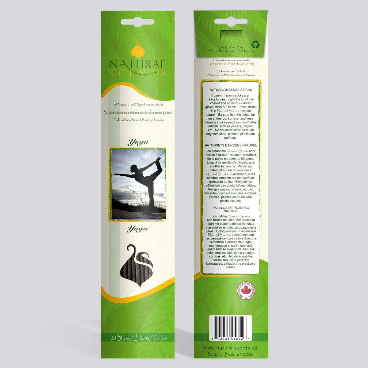 Bâtonnets d'encens de yoga Natural Scents