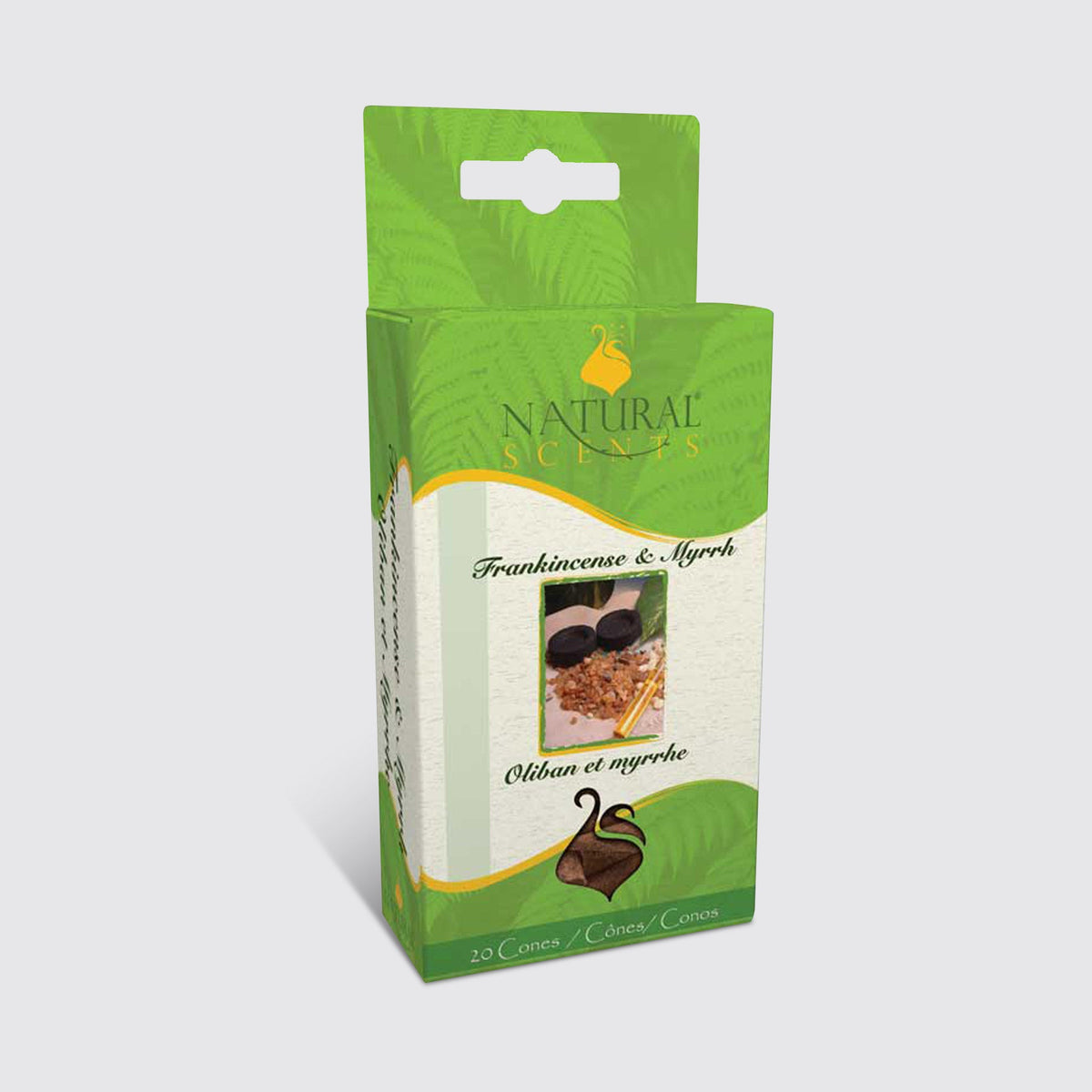 Bâtons d'encens cônes de Benjoin et Myrrhe de Natural Scents