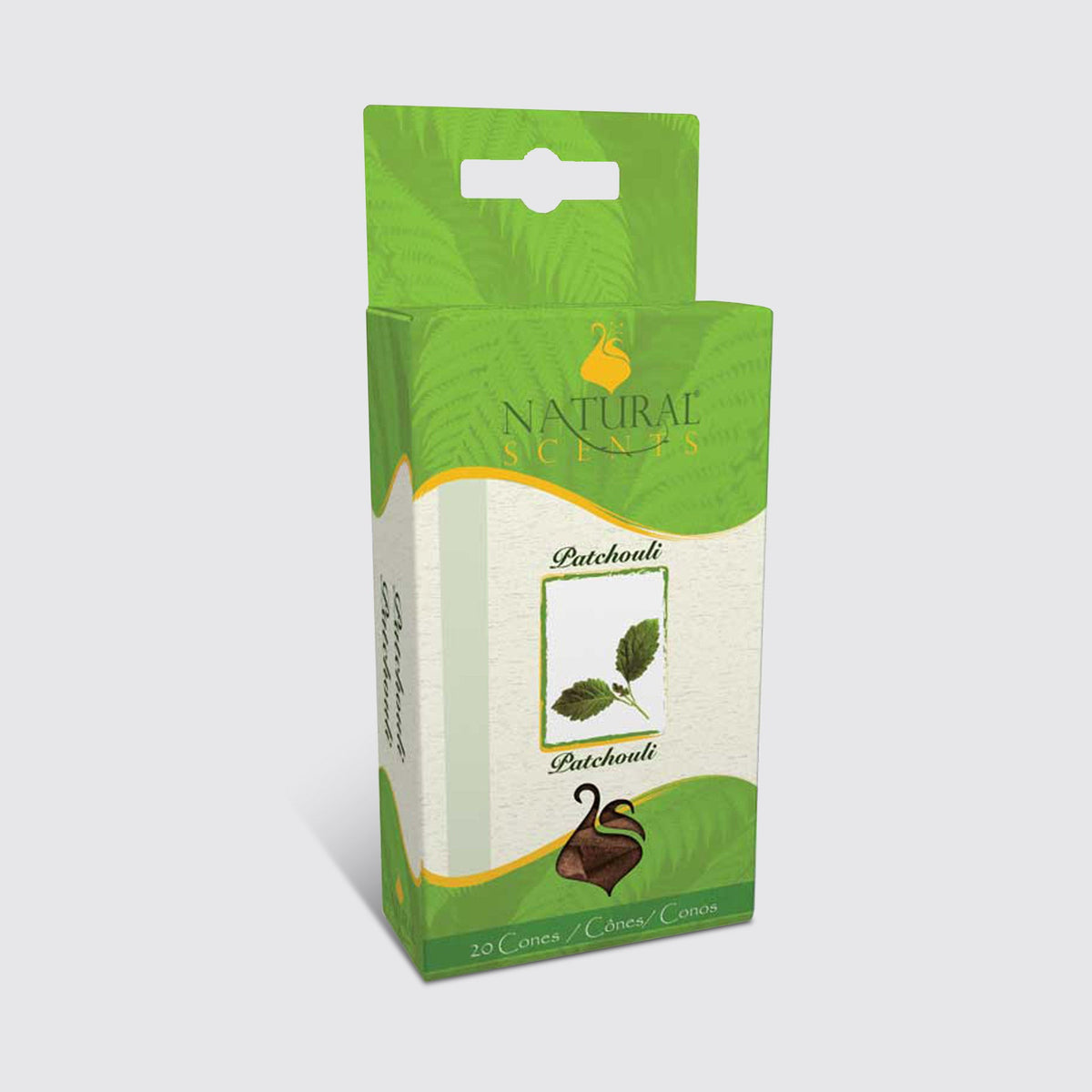 Bâtonnets d'encens cônes Patchouli Natural Scents