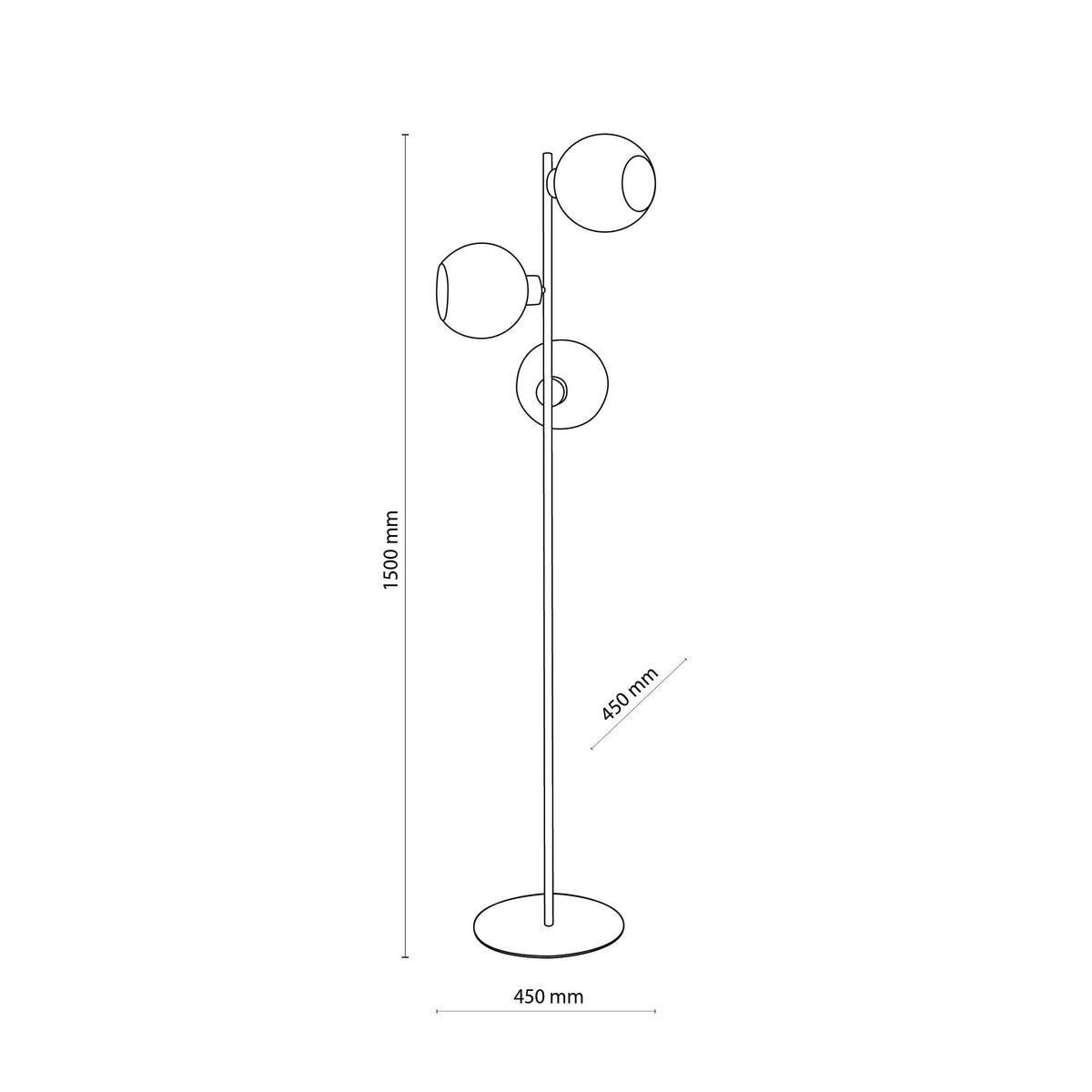 CUBUS Graphite Scandinavian Floor Lamp for Living Room, Bedroom & Office – Modern Minimalist Lighting (Clearance)
