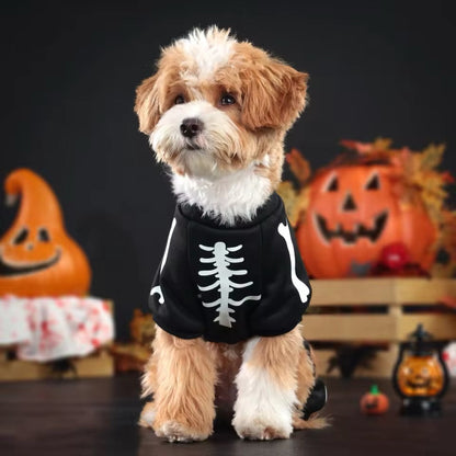Combinaison Onesie Crâne de Chien Halloween | Costume Onesie pour Chien