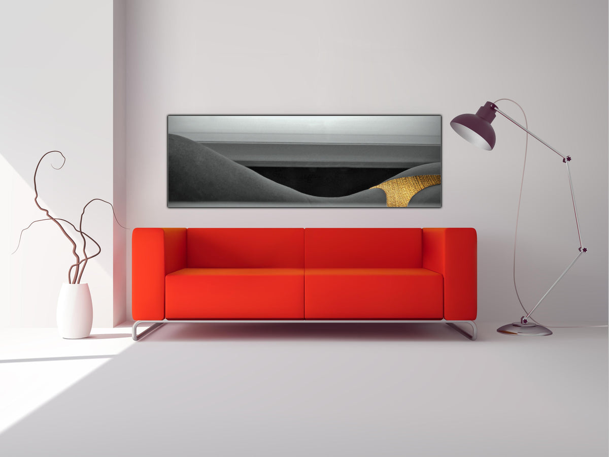 Wall Art Black and Gold Curves Canvas - Fine Art