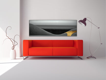 Wall Art Black and Gold Curves Canvas - Fine Art