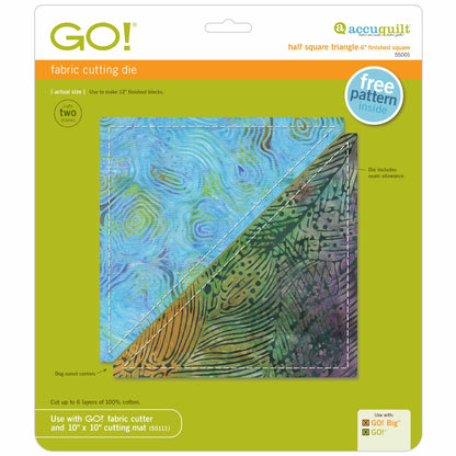 GO! Half Square Triangle-6" Finished 
Square