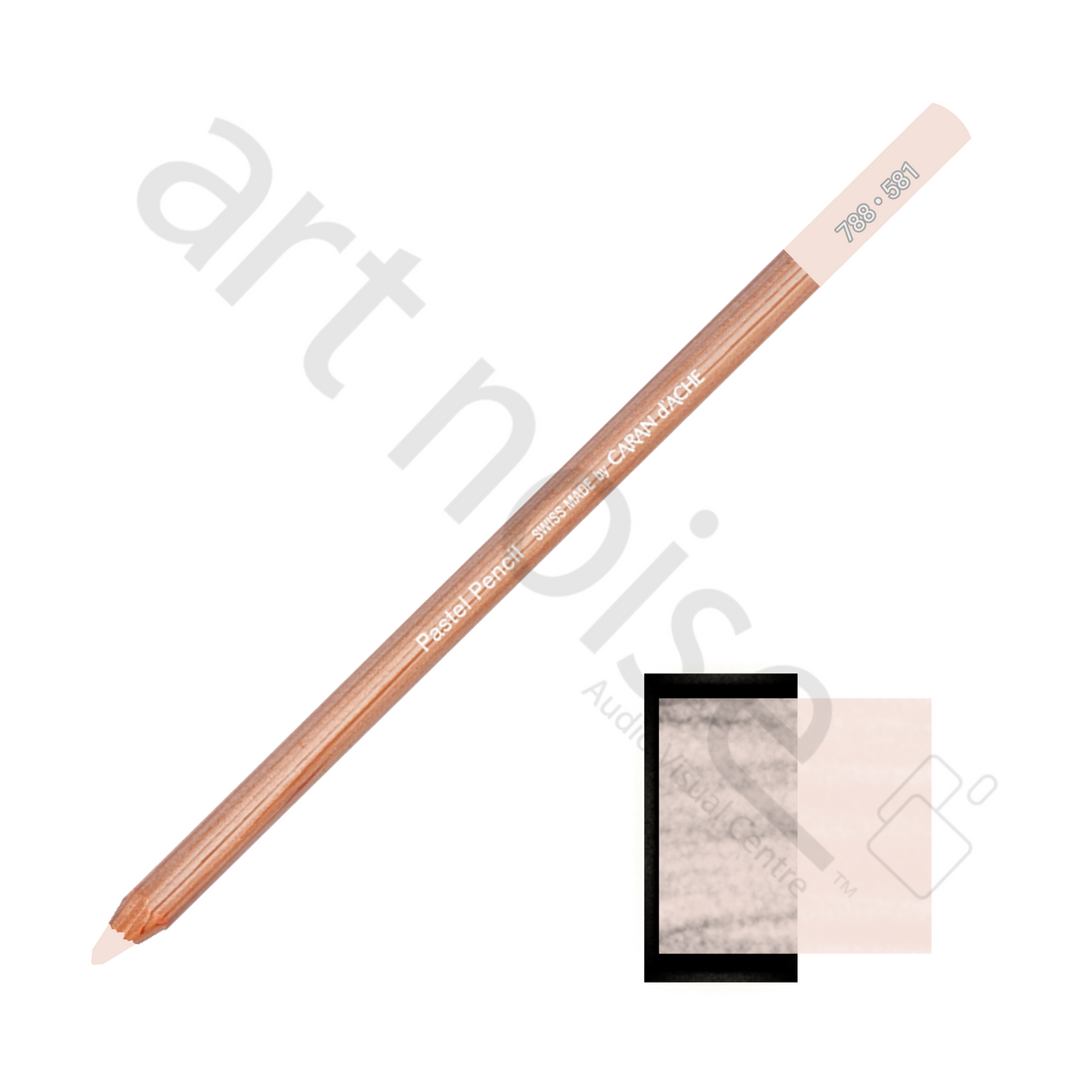 Caran d'Ache - Crayon Pastel - Noir, blanc et gris