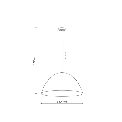 Suspension FARO style Mid-Century Modern L