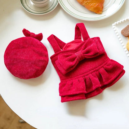 Ensemble robe et chapeau pour chien Royal Bow Moment | Robe avec chapeau assorti