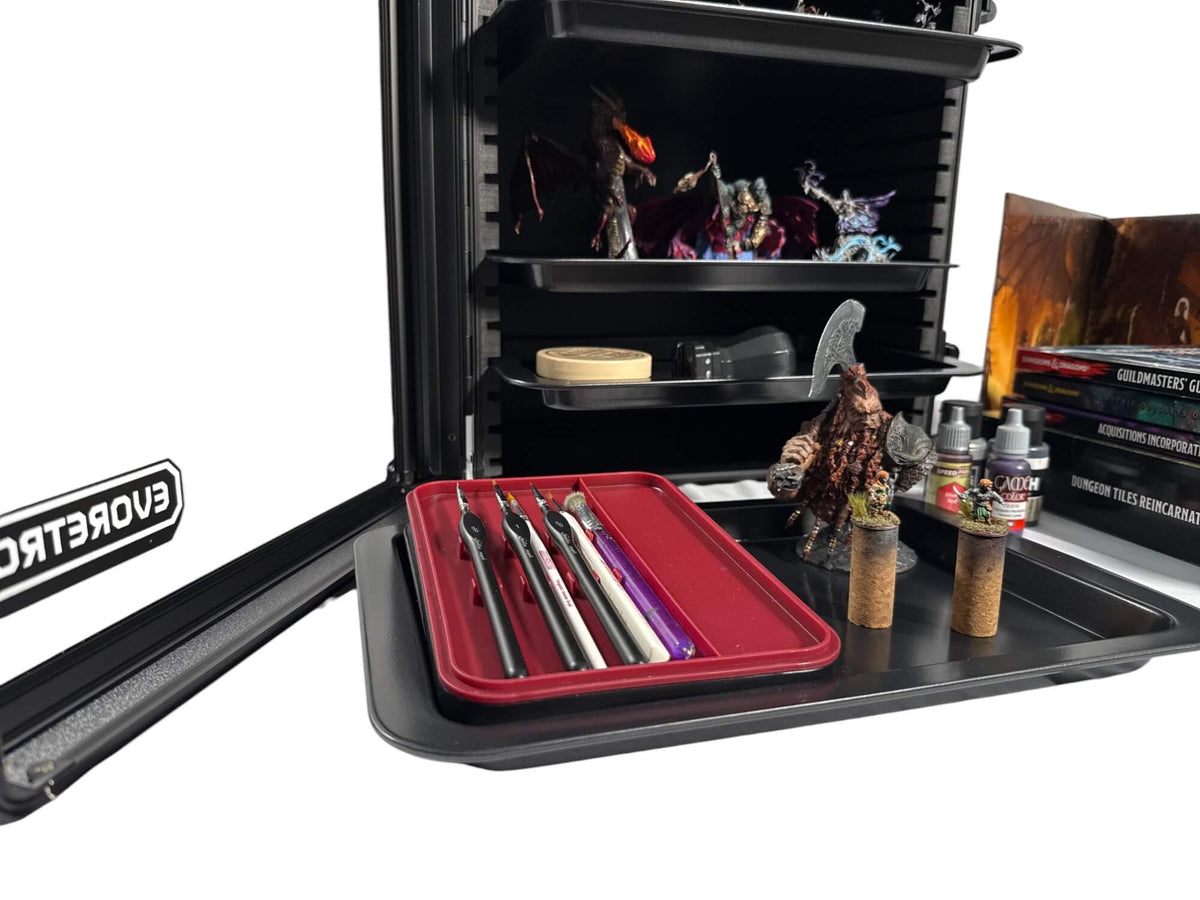 EVORETRO Miniatures Display Case with 5 Magnetic Trays