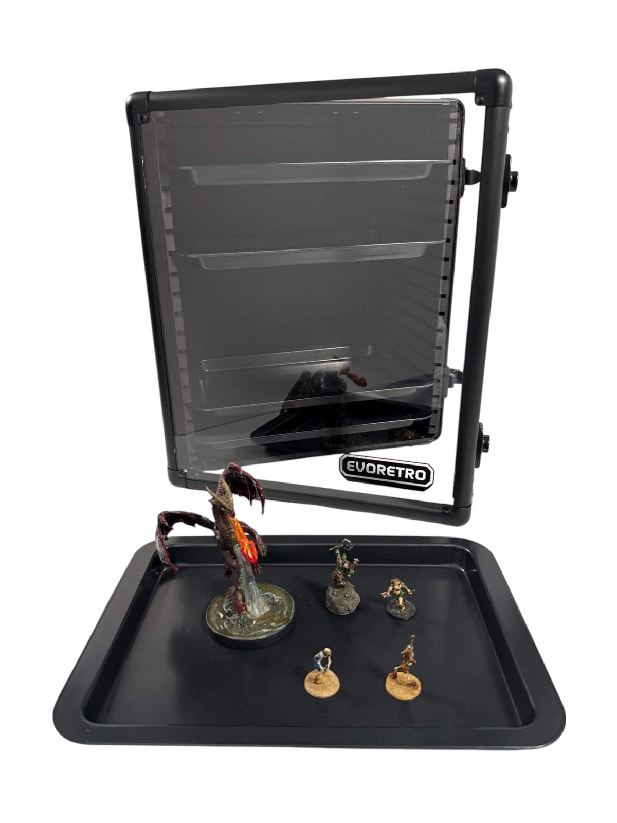 EVORETRO Miniatures Display Case with 5 Magnetic Trays