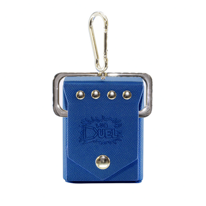 Blue - Hard Shell - Textured Leather - Deck Box - With Belt Loop