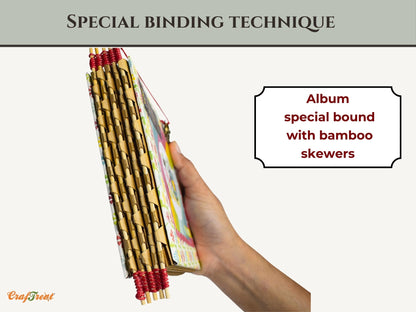 CrafTreat Blocs Vierge pour Scrapbook - Livre à Charnière Piano - Couleur Kraft