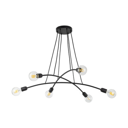 Suspension minimaliste noire HELIX 6 (Liquidation)