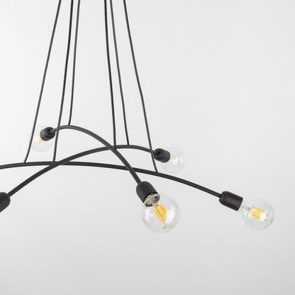 Suspension minimaliste noire HELIX 6 (Liquidation)