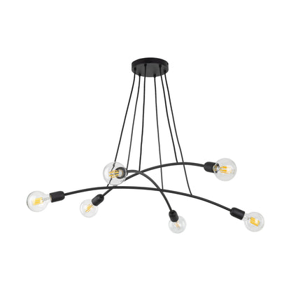 Suspension minimaliste noire HELIX 6 (Liquidation)