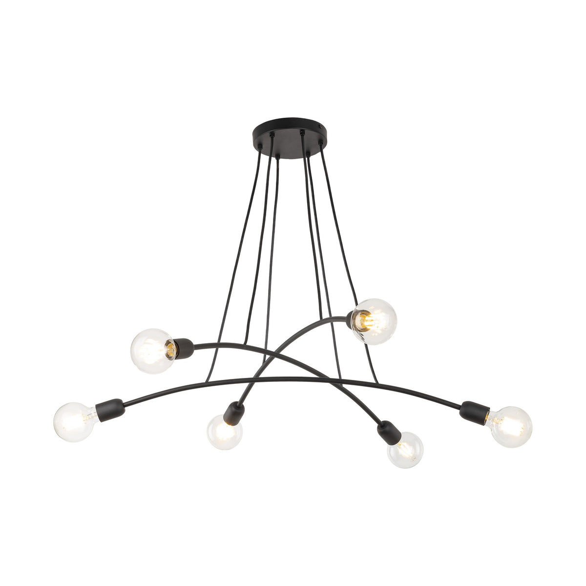 Suspension minimaliste noire HELIX 6 (Liquidation)
