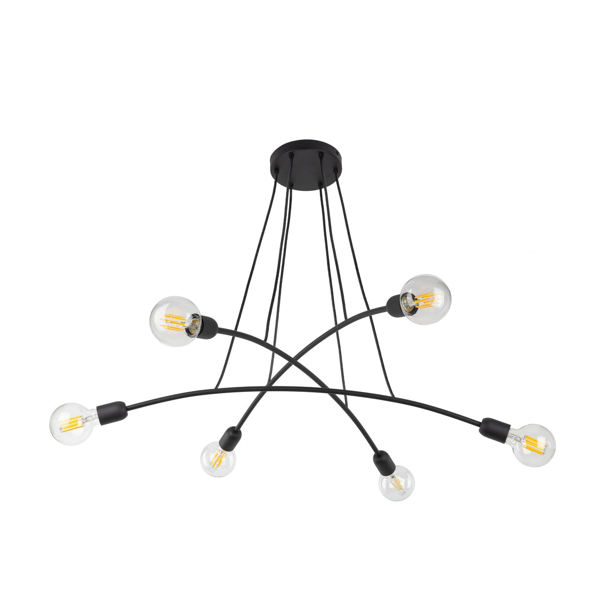 Suspension minimaliste noire HELIX 6 (Liquidation)