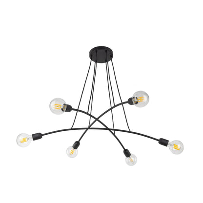 Suspension minimaliste noire HELIX 6 (Liquidation)