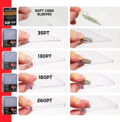 EVORETRO Topload Card Holder 3x4 130pt Pack of 10