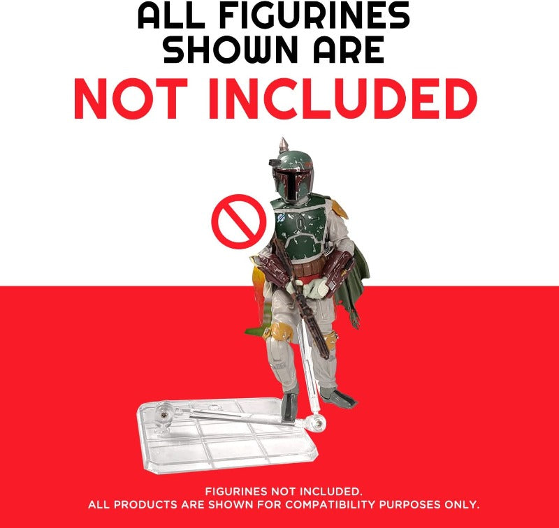 EVORETRO Articulated Plastic Stands for 3.75 and 6 Inches Action Figure