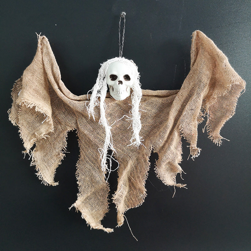 Creepy Hanging Skull Décor – Halloween Ghost Skeleton Decoration for Indoor & Outdoor Use