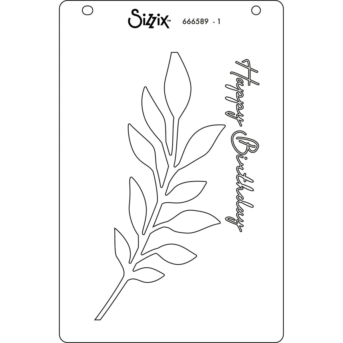 Pochoirs superposés Sizzix A6 4 pièces Cosmopolitan, Frond par Stacey Park