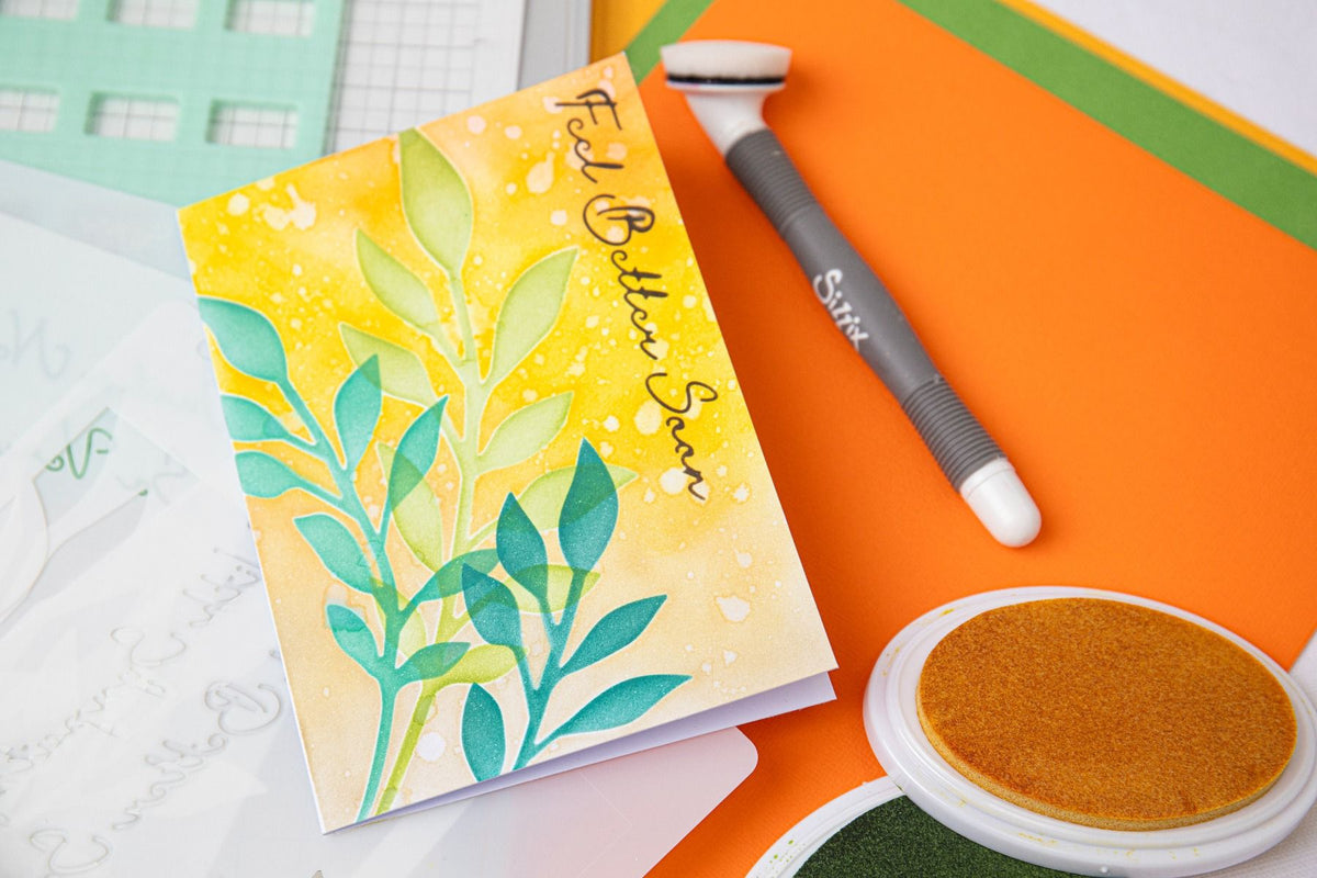 Pochoirs superposés Sizzix A6 4 pièces Cosmopolitan, Frond par Stacey Park