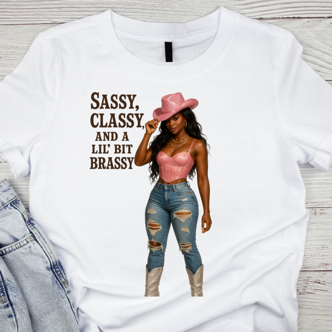 Transfert UV DTF/DTF "Sassy, Classy and a Lil' Bit Brassy"