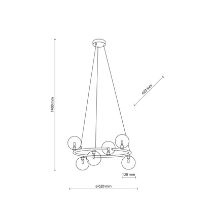 Suspension scandinave ANABELLE 6
