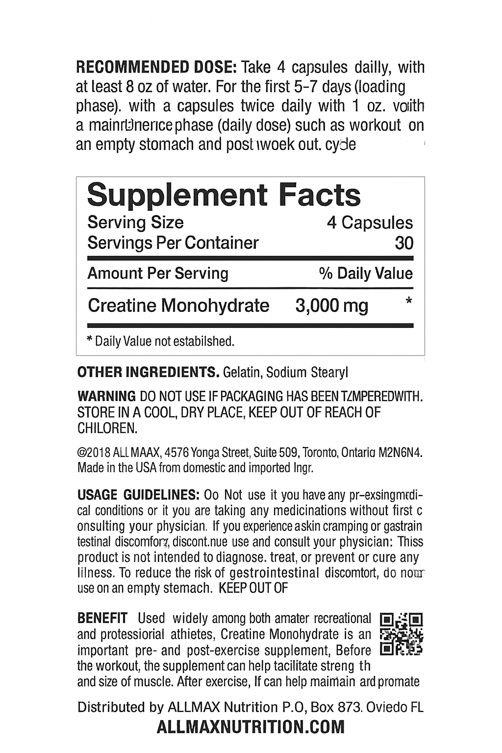 ALLMAX Creatine 3000