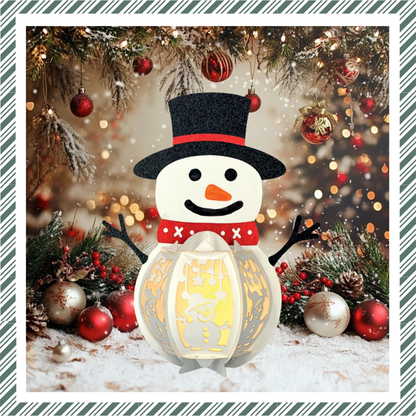 CrafTreat Lanternes en papier à monter soi-même - Bonhomme de neige