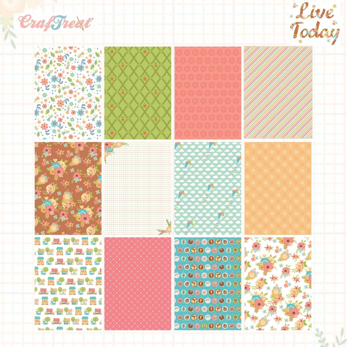 CrafTreat Bloc de Papier - Live Today 6"x8"