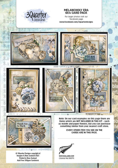 Lot de 6 cartes 10x15 cm « Melancholy Era »