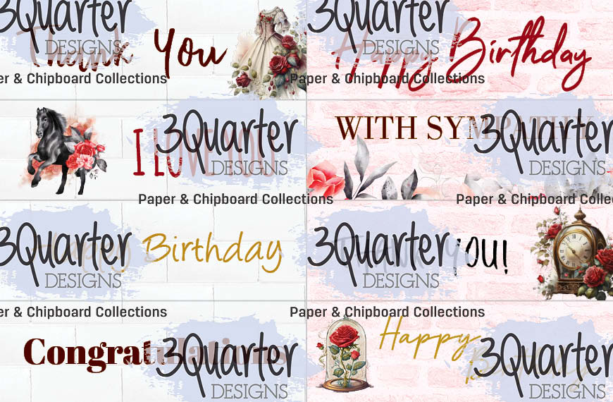 Lot de 6 cartes 10x15 cm Rose ensorcelée