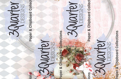 Lot de 6 cartes 10x15 cm Rose ensorcelée