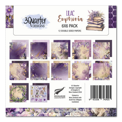 3Quarter Designs Lilac Euphoria 6x6 Paper Pack