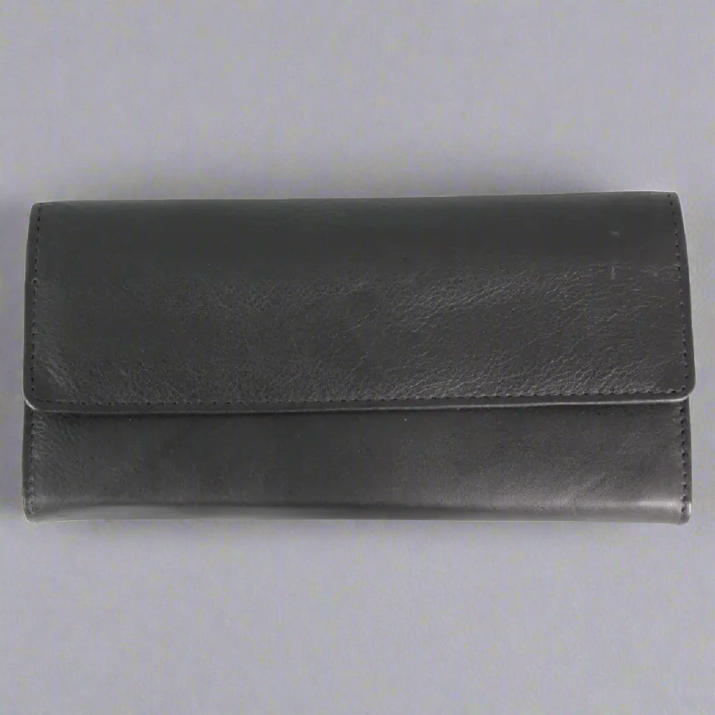 Portefeuille en cuir à trois volets JBG International Women's Wing Flap