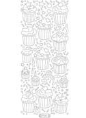 Autocollants décoratifs - Cupcakes