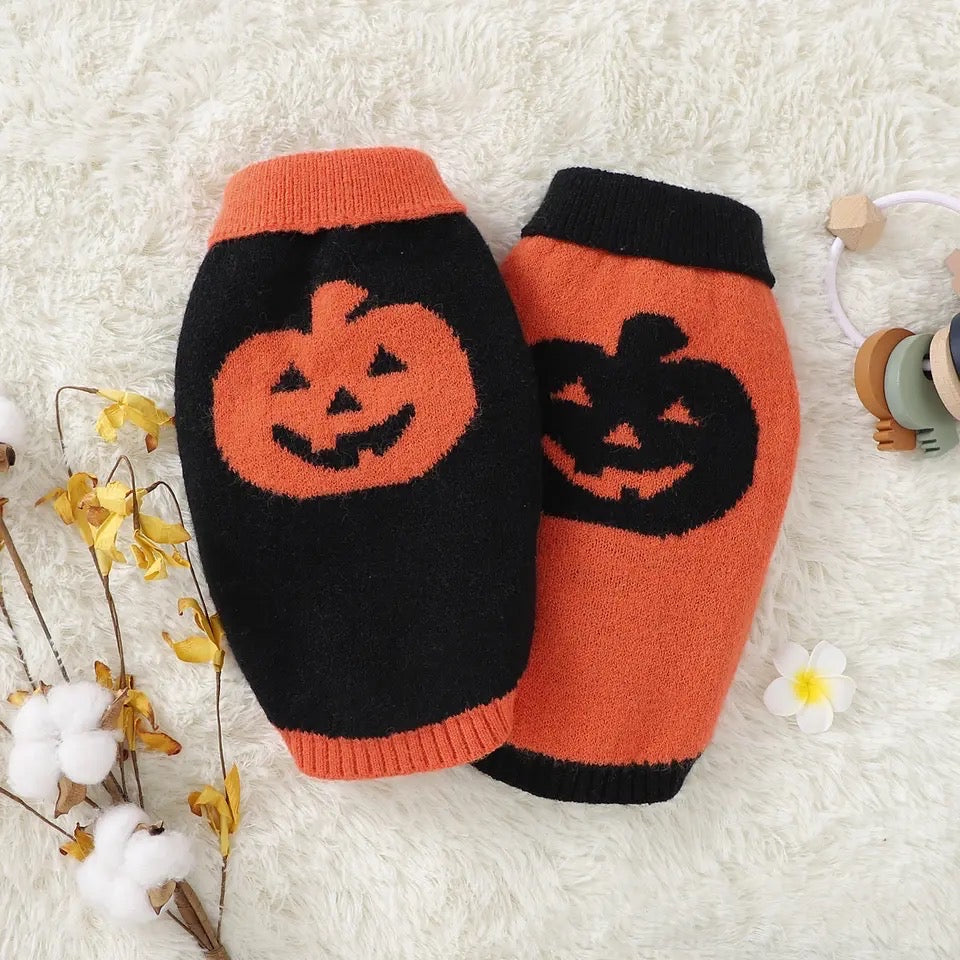 Pull pour chien citrouille | Costume d'Halloween pour chien