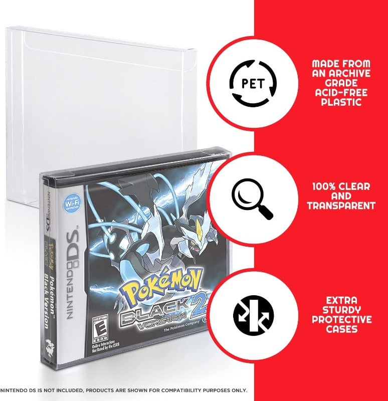 Protège-boîtiers EVORETRO PET pour Nintendo DS (boîte de jeu | NTSC) - Lot de 25