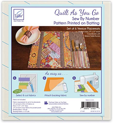 Quilt as you Go Placemat - Venice Pattern - June Tailor