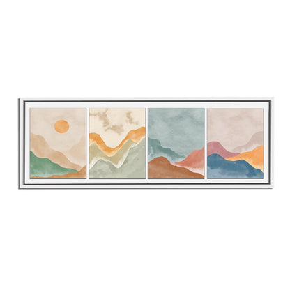 Wall Art 4 Scene Landscape Canvas - Abstract minimalism art- Large Wall Decor-RGB varnish