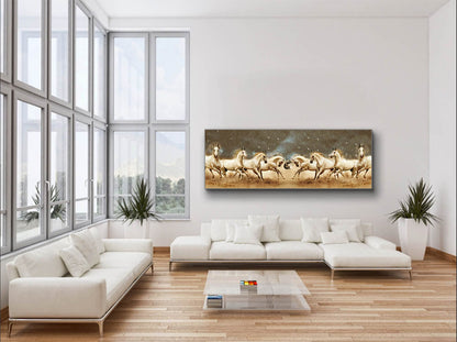 Genèse d'une Licorne Toile Cheval-Art Animalier-Vernis RVB