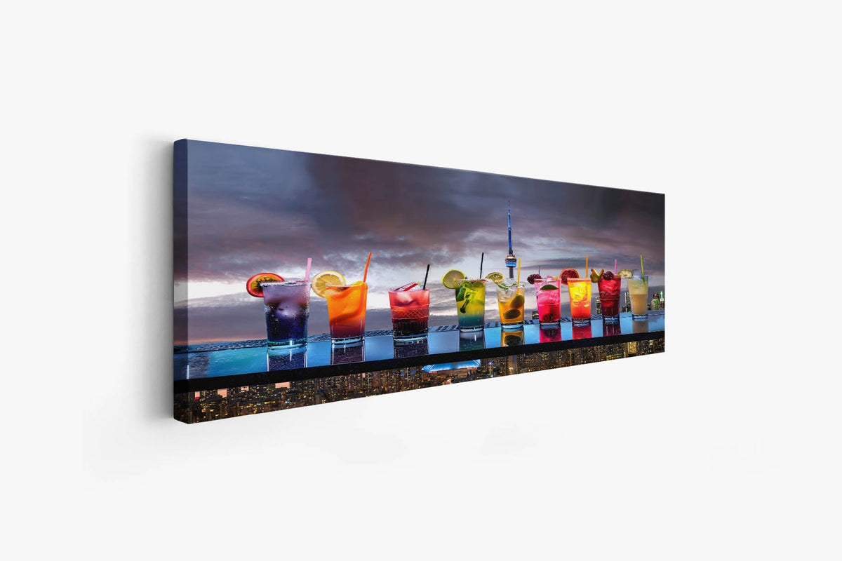 The Hi-Life Toronto Canvas Wall Art | Cocktails & Skyline