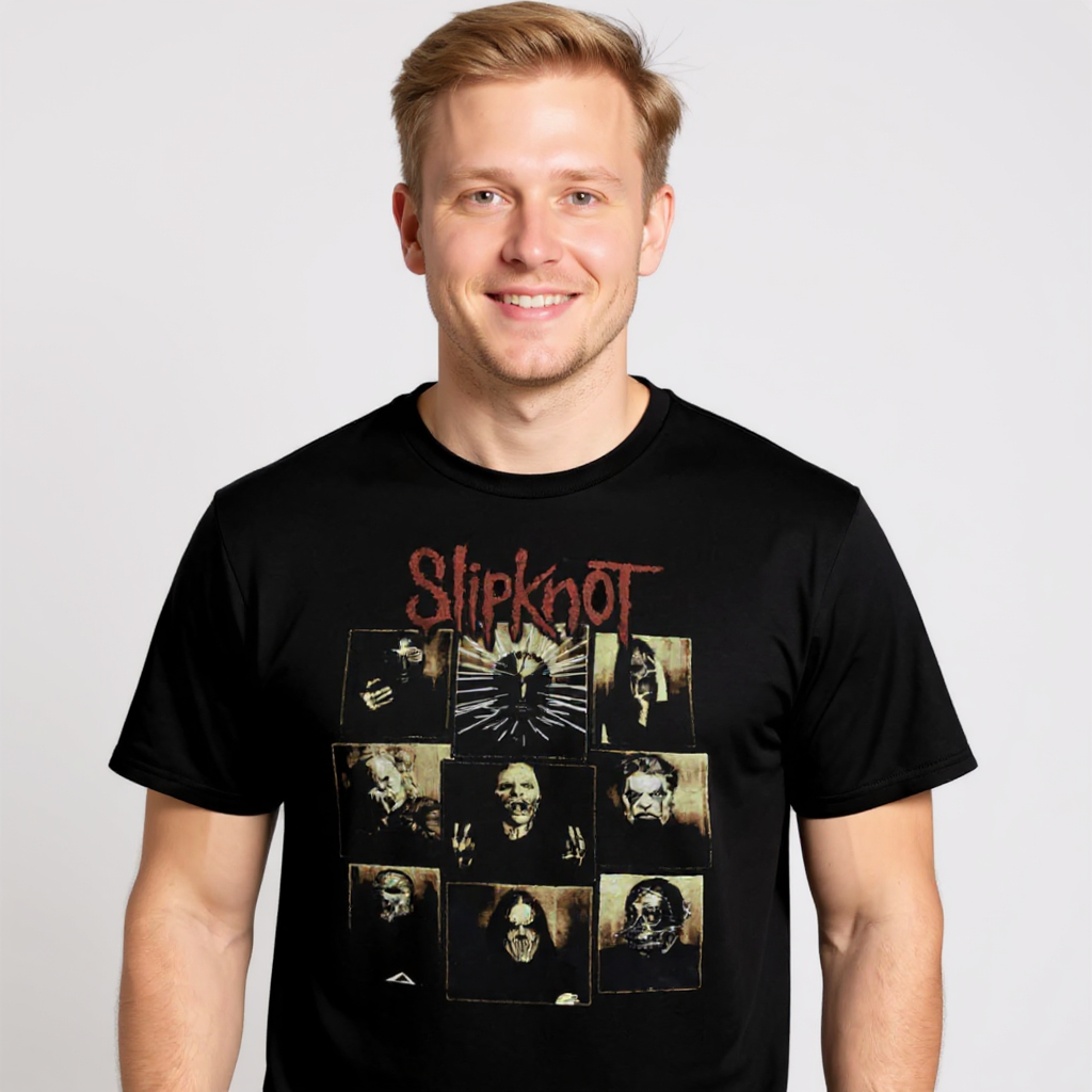 T-shirt photo-collage Slipknot