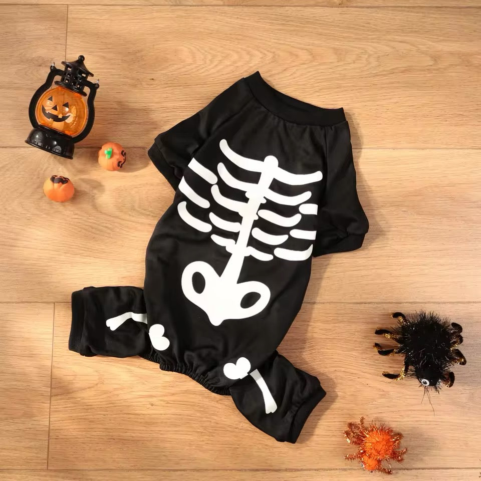 Combinaison Onesie Crâne de Chien Halloween | Costume Onesie pour Chien