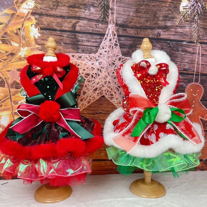 Holly Jolly Holiday Dog Dress | Festive Occasion Dog Outfit
