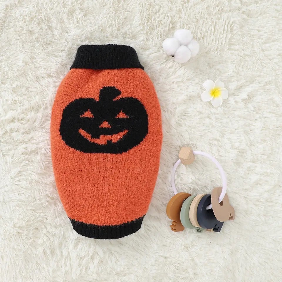 Pull pour chien citrouille | Costume d'Halloween pour chien