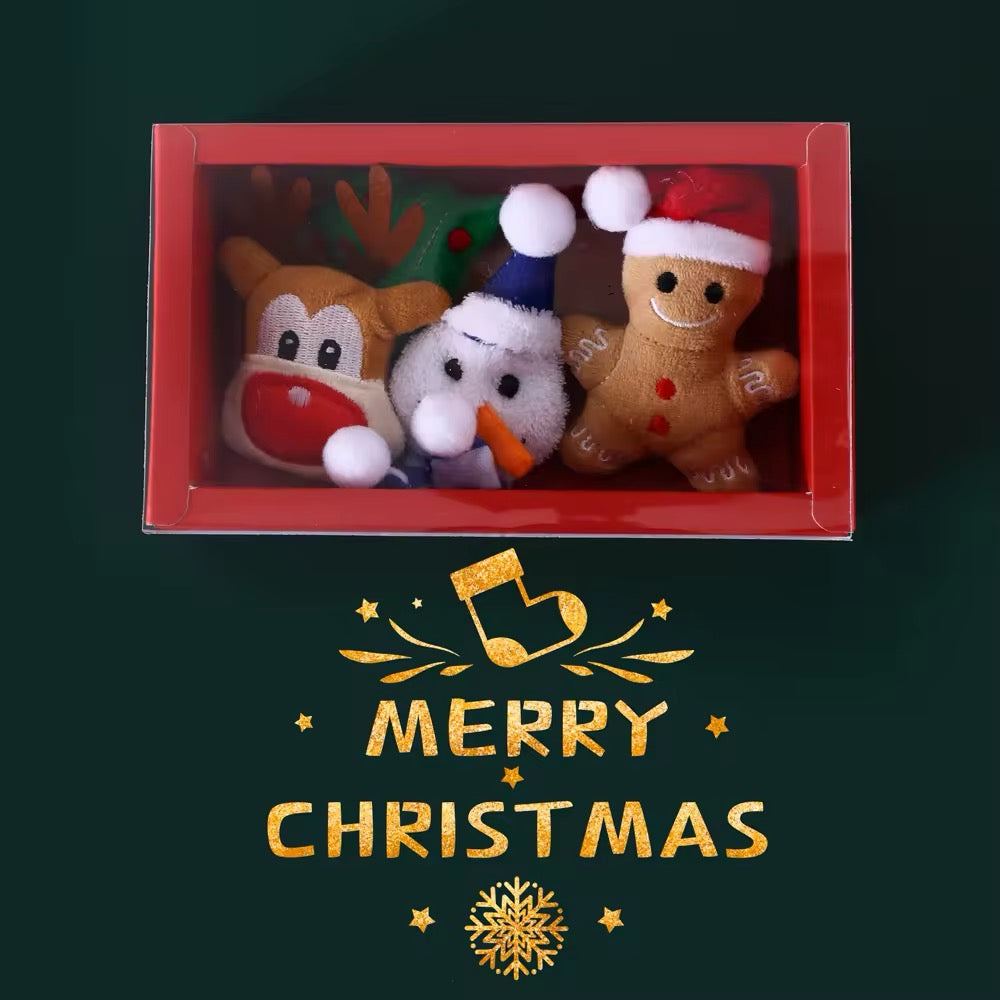 Holiday Plush Toy Gift Box for Dogs – Festive Dog Toy Set