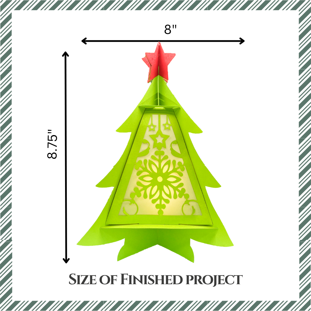 CrafTreat Lanternes en papier à faire soi-même - Sapin de Noël