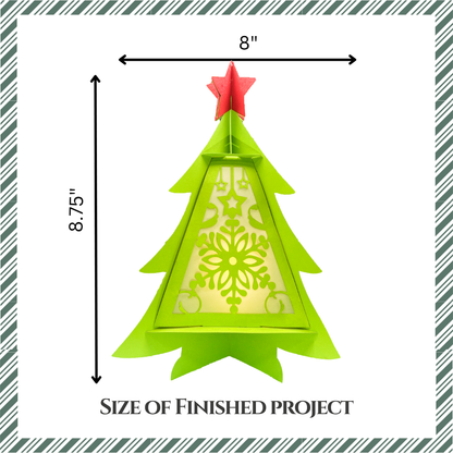 CrafTreat Lanternes en papier à faire soi-même - Sapin de Noël